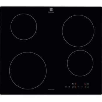 Electrolux Piano de Inducción Integrado 60 cm, 4 Zonas, Color Negro EIB60424C
