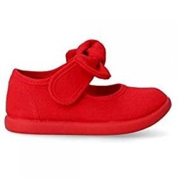 PEKES Zapato Mercedita Velcro niña Bat 906/001 Rojo - 22, Rojo