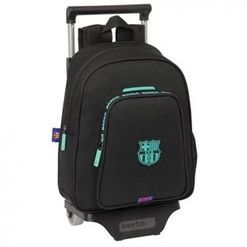 Mochila Infantil con Carro Safta F.C. Barcelona 3ª Equipación, Ideal para Niños de Diferentes Edades, Cómoda y Versátil, Calidad y Resistencia, Dimensiones 27x10x33 cm