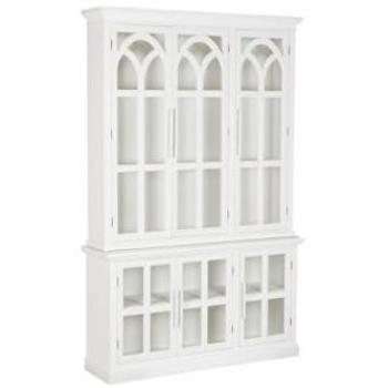 Vitrina Home ESPRIT Cristal Abeto 121 x 24 x 121 cm