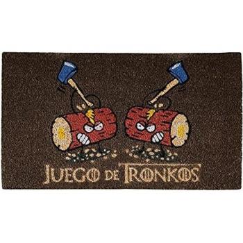 Laroom Felpudo Kukuxumusu Juego de tronkos marrón, Brown, 40x70xH1,8cm