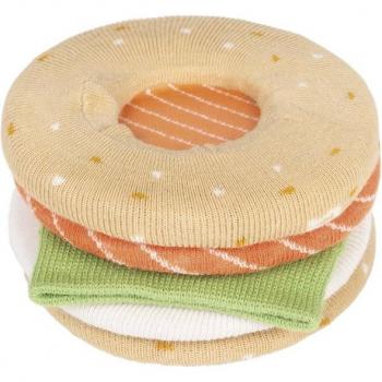 Calcetines Unisex Eat My Socks Salmón Bagel Talla Única Beige de Algodón