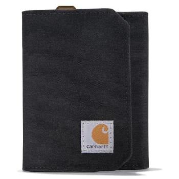 Cartera Trifold Carhartt de Nylon Duck para Hombre - Color Negro, Tamaño Único