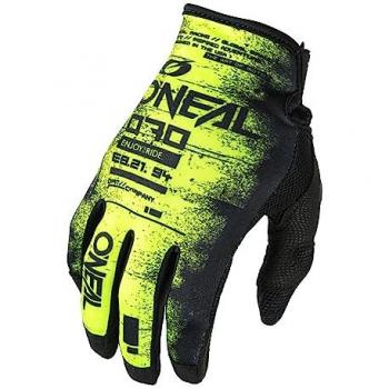 Guantes de Motocross O'Neal Mayhem Scarz Negro-Amarillo Neón