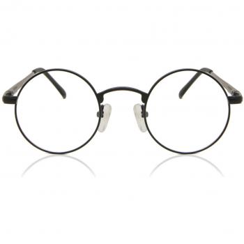 Gafas Anti-Azules Round Montuta Completa Metálico Negras Armazones para Hombre - SmartBuy Collection