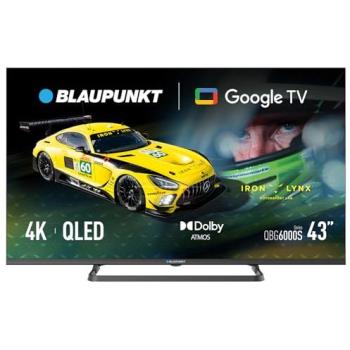 Smart TV Blaupunkt 43 QLED 4K UHD con Google TV, Dolby Audio, Chromecast integrado, Wi-Fi Dual Band y Bluetooth 5.0