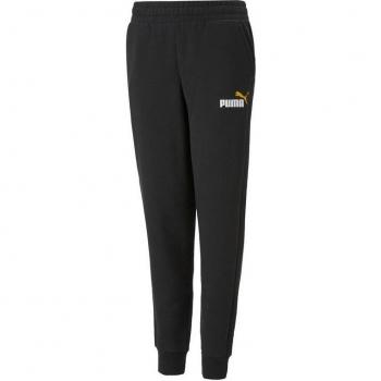 Pantalón Puma Essentials+ 2 Col Logo Niños Algodón Negro 586988 54