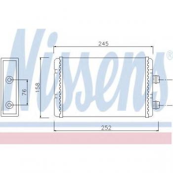 Radiador de calefacción NISSENS 71451, tipo: calentador, características: diseño compacto, eficiente en la transferencia de calor, fabricado con materiales duraderos, fácil instalación, compatible con sistemas de calefacción de vehículos