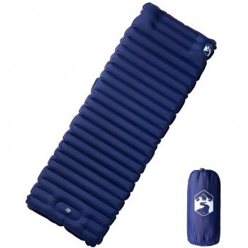 Colchón camping autoinflable con almohada integrada azul marino 1 persona aire color azul marino