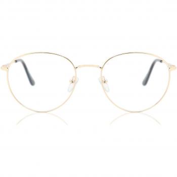 Gafas Anti-Azules Oval Montuta Completa Metálico Dorados Armazones para Hombre - SmartBuy Collection