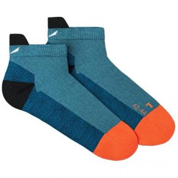 Calcetines Cortos Salewa MTN TRN AM Azul Oscuro Naranja 45-47
