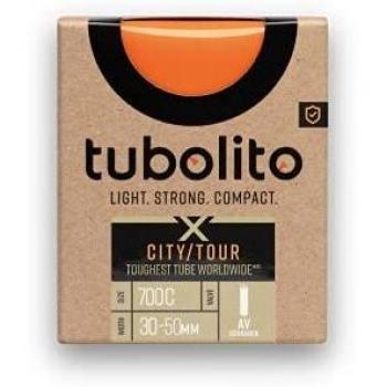 Cámara Tubolito X-Tubo City/Tour 700x30/50c Válvula Presta 42 mm naranja