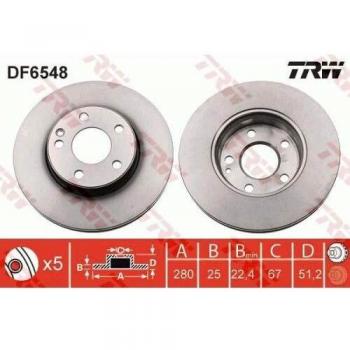 Trw DF6548 Rotores de Discos de Frenos