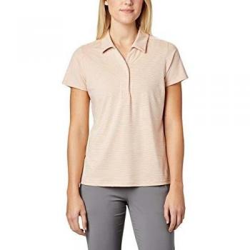 Columbia Firwood Camp II Polo, Mujer, Peach Cloud Small Stripe, XL