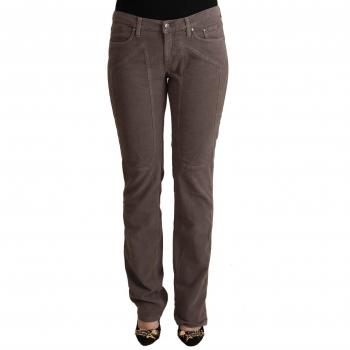 Jeckerson Brown Cotton Low Waist Iconic Patches Leg Denim Jeans - W31