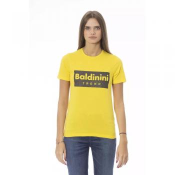 Baldinini Trend Yellow Cotton Tops & T-Shirt - L