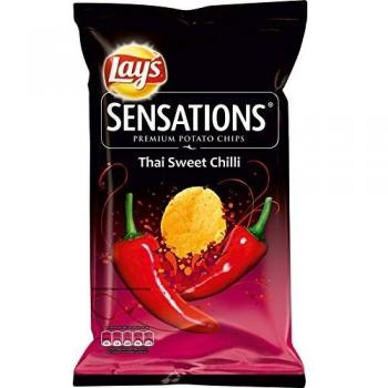 CHIPS Chili Dulce Tailandés | Lay's | Chips de chile dulce de las sensaciones | Peso total 150 gramos