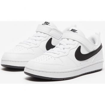 Nike Court Borough Low Recraft PSV - Zapatillas Deportivas Planas para Niño - Color Blanco - Talla 28.5 - Con Velcro