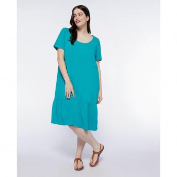 Fiorella Rubino - Vestido de manga corta con volante y tejido de punto