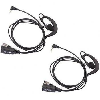 COODIO 2 x Motorola TLKR Radio Auriculares 1 Pin Forma G Micro-Auricular Micrófono Policía Microfono Seguridad y Bodyguard para Motorola TLKR Walkie Talkies Transceptor