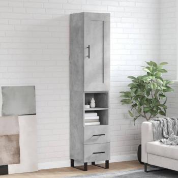 Armario de hormigón gris 34,5x34x180 cm madera multicapa