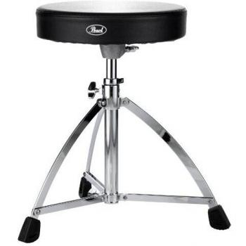 Sillín de Batería Pearl D-730S con Asiento Redondo de Vinilo y Base Tripode Simple