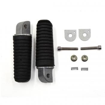sourcingmap® Par de goma antideslizante de la aleación aluminio Accesorio de Motocicleta reposapiés traseros Padal Pieza Recambio para Moto Yamaha