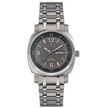 Nautis Stealth Grey Stainless Steel Bracelet Watch with Day & Date - One Size