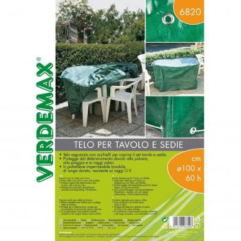 Verdemax 6823-Funda para Mesa Rectangular y sillas 240 x 100 x 70 cm
