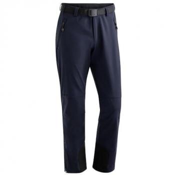 Maier Sports Men's Tech Softshell Pants - Blue - Size 46 - Warm, Windproof, Elastic