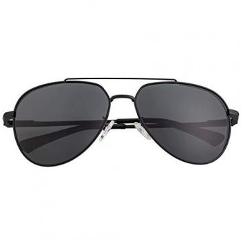 Breed Lyra Men's Polarized Aviator Sunglasses - Black - One Size