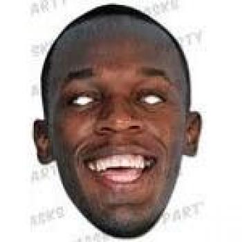Usain Bolt Celebrity Cardboard Masks - Pack of 10