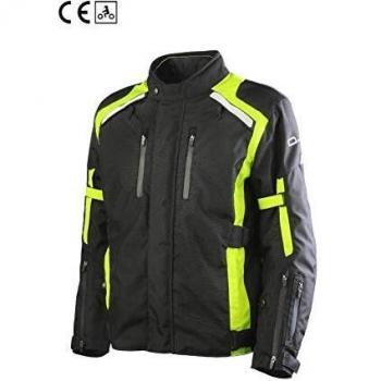Chaqueta 4 estaciones moto OJ INVINCIBLE Hombre Negra Amarillo Fluo XS