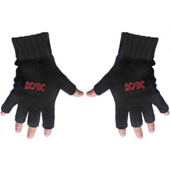 Guantes sin dedos AC/DC Unisex Adult Classic Logo Negro One Size