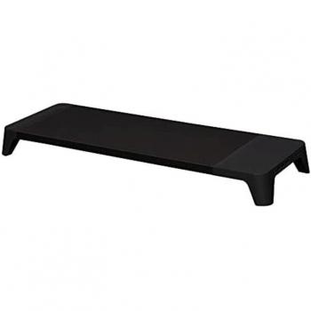 Soporte de Monitor de Madera 3 en 1 con Hub y Carga Inalámbrica Rápida POUT EYES 8 Deep Negro