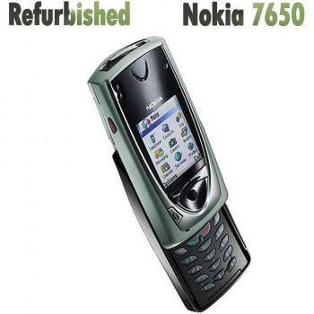 Teléfono Móvil Reacondicionado Nokia 7650 Original 2G Symbian 6.1 con 1 SIM, 1 Batería y Cargador Gris