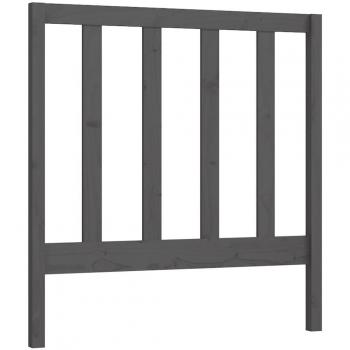 Cabecero de cama madera maciza de pino gris 81x4x100 cm vidaXL