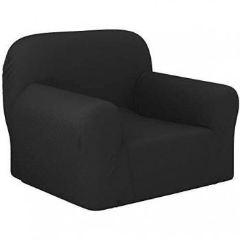 Dreamzie - Fundas Sofa Elasticas 1 Plaza - 60% Algodón Reciclado - Certificada Oeko-Tex® sin Productos Químicos - Fabricada en España - Gris