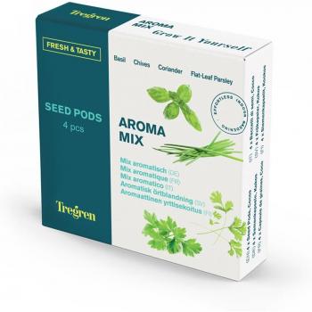 Tregren Aroma Mix - Kit de Cultivo Hidropónico con 4 Pods de Semillas de Hierbas Aromáticas