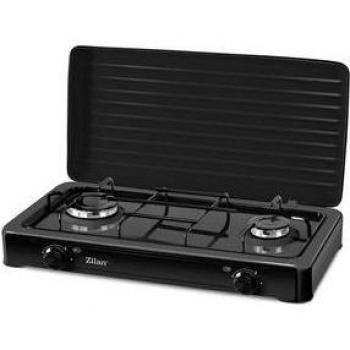 Hornillo de gas Zilan 2 fuegos 3,9kW con tapa 60x35 cm
