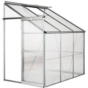 Invernadero Lateral de Aluminio Sin Base 192x128x202cm - Resistente a UV y Termoaislante con Estructura de Aluminio Anodizado y Tubos de Cámara Hueca