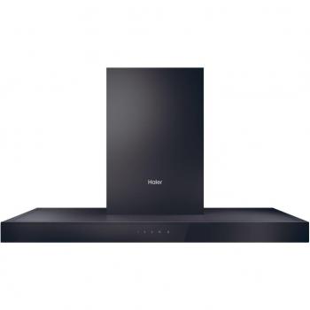 Campana decorativa Haier HATS9CBS4B, Negro, 90 cm, con 4 niveles de extracción I-Clean Series 4