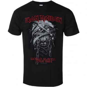 Iron Maiden World Slavery 1984 Tour Metal T-Shirt - ROCK OFF XL