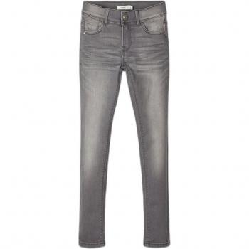 Name It Nkfpolly Girls' Skinny Jeans with Stretch - Light Grey Denim