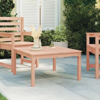 Mesa de jardín madera maciza Douglas 82,5x82,5x45 cm marrón