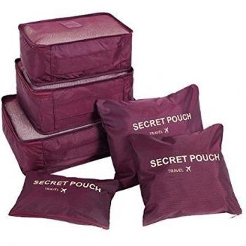 FunYoung Embalaje de viajes Cubos ropa cosmético del almacenaje bolsa de cubitos de equipaje del bolso del organizador de lavandería bolsa de zapatos Bolsa 16 PC / Set