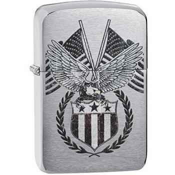 Zippo 60.002.330 Mechero de American Eagle Collection Spring 2016, réplica de Cepillado y Cromo