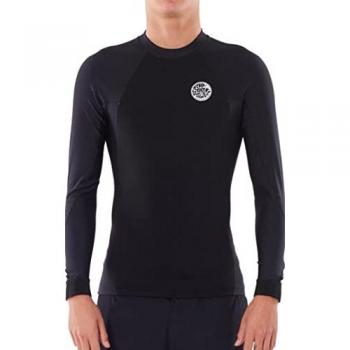 Rip Curl Camiseta Flashbomb 0.5 Mm Negra para Hombre Adulto con Protección UV y Forro Flashbomb Easy Stretch