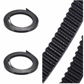 Aibecy 2 pcs 2 mm Pitch 6 mm Goma correa dentada goma Cinturón Polea übermittlungsband con alambre de acero para RepRap Prusa i3 3d impresora CNC dientes Correa PU Material de ancho