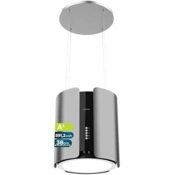 Campana Extractora de Isla Redonda Cecotec Bolero Flux CRE 385500 Inox A+ 38 cm, Succión 591,2 m³/h, Control Electrónico